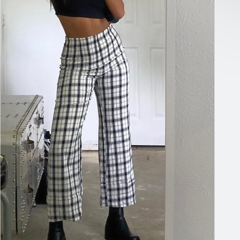 Princess Polly flare plaid pants new without tags